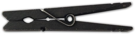 LWR CRAFTS Stora klädnypor av trä 3-5/16 tum 8,4 cm 30 stycken per förpackning (Svart)