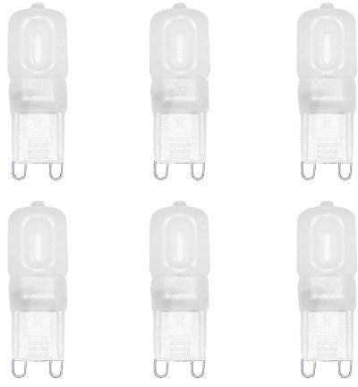 NCC-Licht 6 x Mini LED G9 2.5W 200lm 230V warmweiß 3000K Ersatz für Halogenleuchtmittel 20W