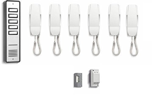 BS06 Bell 906 6 Way Audio Door Entry INTERCOM System with Lock/Door Release - Surface