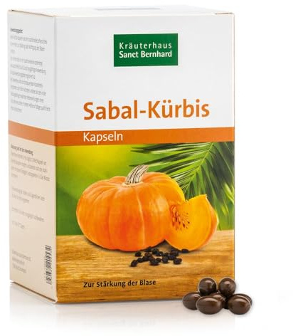 Sanct Bernhard Sabal-Kürbis-Kapseln mit Sägepalmenextrakt und mehrfach ungesättigten Fettsäuren, 300 Kapseln