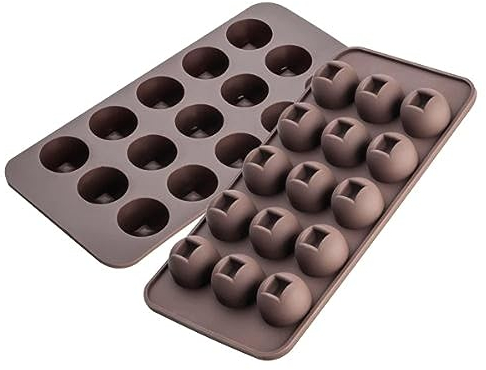 Pedrini Linea Dolci Stampo Cioccolatini Sferici, Silicone, Giallo