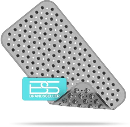 Brandsseller Alfombra de Baño 70x38 cm Antideslizante Gris Transparente