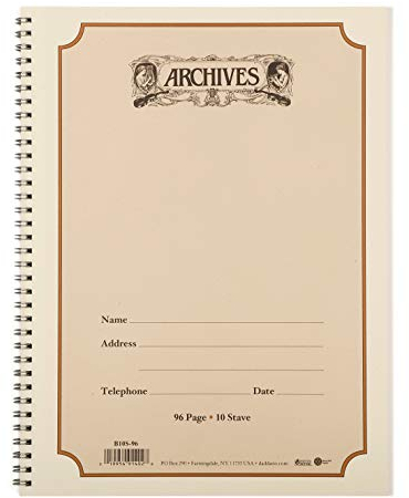 D'Addario B10S-96 Spiralnotenbuch, 96 Blatt, 26 x 3,4 x 10,2 cm