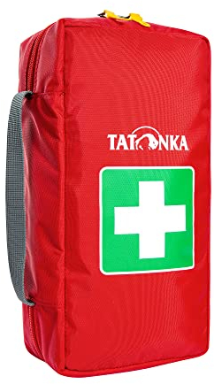 Tatonka First Aid M - Erste-Hilfe-Tasche (ohne Inhalt) mit unterteiltem Hauptfach und Gürtelschlaufe - Zum selber Befüllen - Abmessungen: 26 x 13,5 x 8 cm (red)