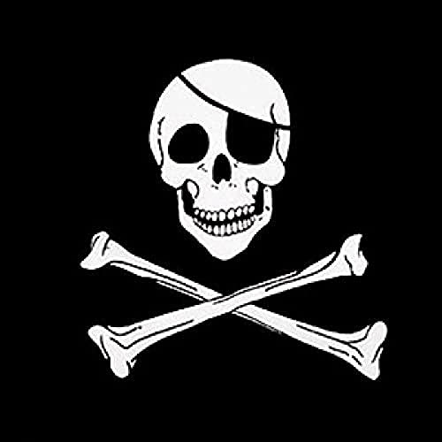 AZ FLAG - Banada Drapeau Pirate Jack Rackham - 50x50 cm - Pavillon Pirates - Corsaire 100% Polyester | Usage intérieur et extérieur Bandana décoratif finition légère avec bords cousus