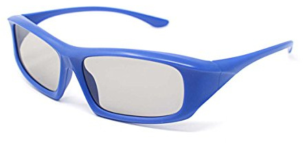 Ultra 4 Blue Adults Passive 3D Glasses for TV Men Women Polarized Wraparound For Use with RealD Movies Cinemas TVs and Projectors 3D Cinema Glasses Movie Glasses 3D Glasses for Cinema