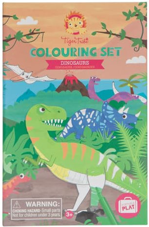 Tiger Tribe TR14013 Dinosaur Toy Colouring Set & Drawing Set
