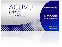 ACUVUE Vita Monatskontaktlinsen mit komfortablem Tragegefühl – Den ganzen Monat lang – 2,25 dpt & BC 8.4 – Mit UV Schutz & durchgängig hohem Feuchtigkeitsgehalt – 6 Linsen