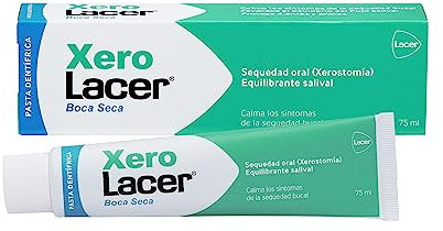 LACER XERO - Pasta Dentífrica 75 ml, Alivio de la Sequedad Oral, Refresca la Boca, Remineraliza el Esmalte, Refuerza las Encías, Reequilibra la Flora Bacteriana