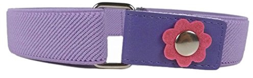 Olata Children's 1-6 Years Stretch Flower Snap Belt, 25mm | Adjustable stretch belt for ages 1–6 with a felt flower clasp; comfortable, colourful and designed to grow.