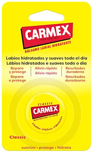 Carmex Bálsamo Labial SPF 15, Tarro Clásico, 7,5g