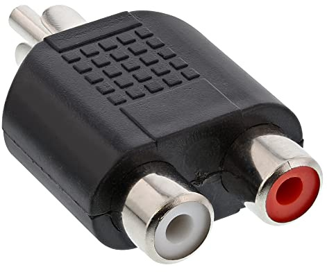 InLine 19916 Adattatore Audio con Spina Rca, Nero