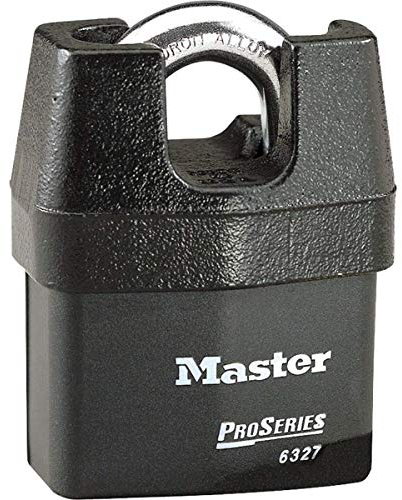 MASTER LOCK Heavy Duty Weatherproof Padlock [CEN Insurance Approved] [Closed Shackle] [Key] [Outdoor] 6327EURDCC – for Transportation and Industrial Applications
