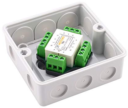 3T-MOTORS Trennrelais TR2-AP für 2 Motoren, Auf-Putz, Rollladenmotor Steuerung, Einzel- und Zentralbedienung, Gruppenschaltung, Rollladenantrieb, Rollladenmotor-Zubehör, Rohrmotor-Zubehör