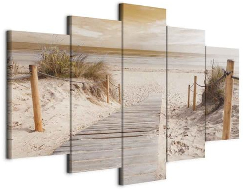 Cuadros B&D XXL - Leinwandbild Landschaft Natur, 200x100 cm, 5-teilig | Hochwertige Leinwand, sofort aufhängbar, ideal fürs Wohn- oder Schlafzimmer, wasserfest und lichtecht, langlebig, stilvoll