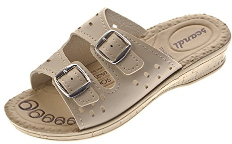 Damen Pantoletten Beige Clogs Komfort-Soft-Fußbett Latschen Schuhe Sandalette Gr. 42