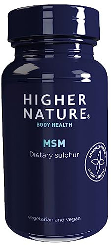 Higher Nature - MSM - Dietary Sulphur - High Potency 1000mg MSM - Odourless MSM Tablets - Vegetarian & Vegan - 180 Tablets