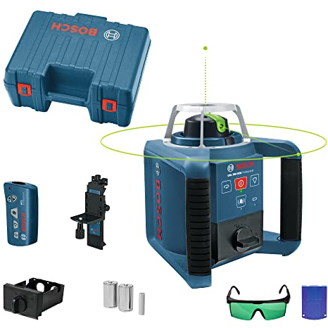 Bosch Professional Rotationslaser GRL 300 HVG (Grüner Laser, Reichweite bis zu 300 m Durchmesser, im Koffer)