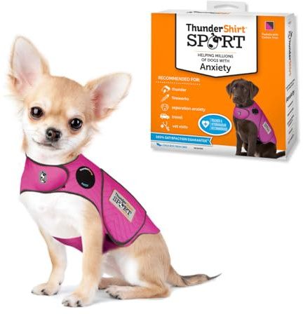 Thundershirt Hundebekleidung Thundershirt Hunde-Angstjacke, Fuchsia, Größe XXS