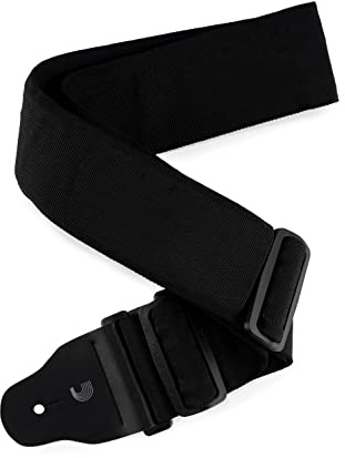D'Addario Accessories basgitarrrem – basrem – gitarrrem för basspelare – svart – 3 tum bred