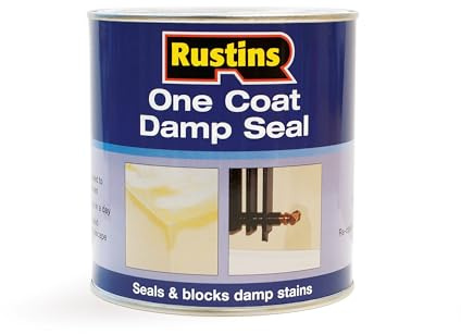 RUSTINS Damp Seal Paint – Water-Resistant Primer for Walls and Ceilings, Effectively Seals Damp Stains, Quick-Drying and Easy to Apply for Long-Lasting Results 1L