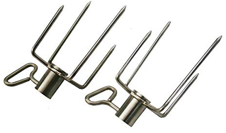 BBQ ROTISSERIE SPIT Heavy Duty Stainless Steel Chicken Forks
