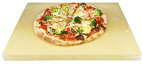 Pizzaplatte 40 x 30 x 4 cm Lebensmittelecht Backofenplatte Steinofen Flammkuchen für Backofen Herd und Grill hochwertige deutsche Schamotteplatte extra stark mit mehr Speicher incl. Anleitung