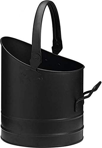 Fireside Premium Quality 10” Black Coal Bucket Pail/Coal Hod/Mini/Fireside/Scuttle/Helmet with Carry Handle