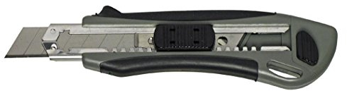 Maul Cutter Profi, Cuttermesser 18 mm, Rutschbremse, Inklusive 2 Ersatzklingen, Grau, Schwarz, 7741884, 1 Stück