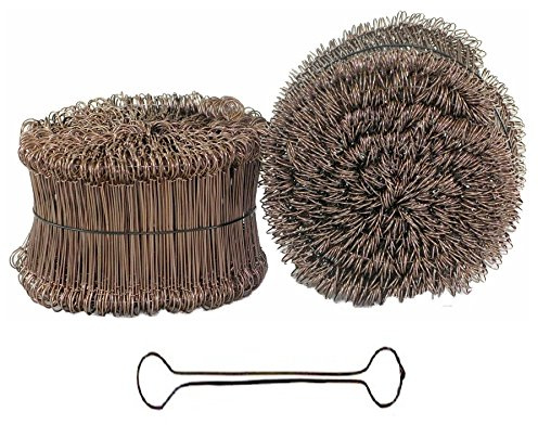 bauCompany24 Betonbindedraht 1,0 x 140 mm, Bronze, Metall, Draht, 1000 Stück, für Betonbewehrungen und Säcke