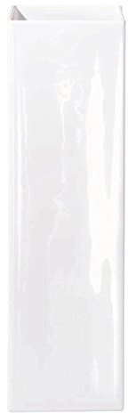 ASA Quadro Vase weiß Steingut 6x6x25cm, Weiß Glänzend, 6 x 6 x 25 cm