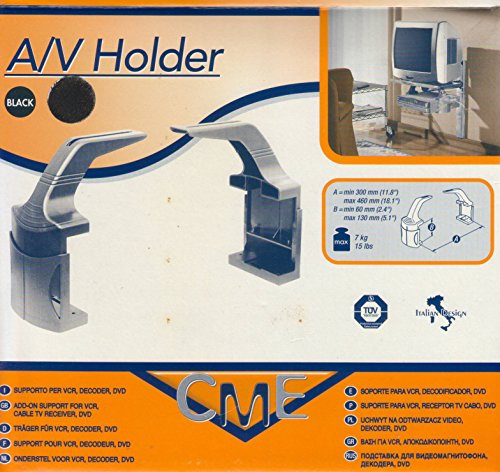 A/V Holder Soporte para reproductor de vídeo, videoproyector, DVD, Digital Terrestre Color Negro