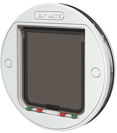 Cat Mate 4-Way-Locking Large Glass Fitting Cat Flap (357) - Secure Lockable Door for Large Cats and Small Dogs, for Single/Multiple Glazing, UPVC, Wooden and Wall, White