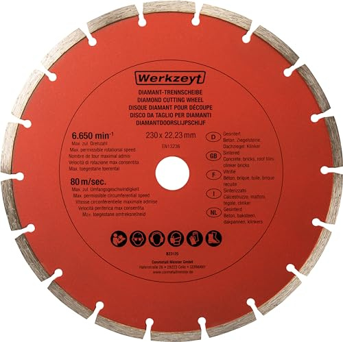 CON:P B23125 - Disco diamantato universale, 0 V, argento/rosso, 230 mm