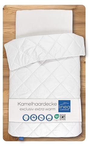 LINEA by böhmerwald Exclusive Camel Hair Blanket, Extra Warm, 200 x 200 cm, 100% Camel Hair, Suitable for Allergy Sufferers, Self-Cleaning, Not Machine Washable, Made in Germany