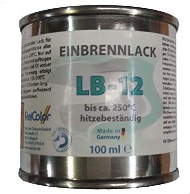 Email Einbrennlack 100 ml Dose braun Ofenfarbe Ofenlack