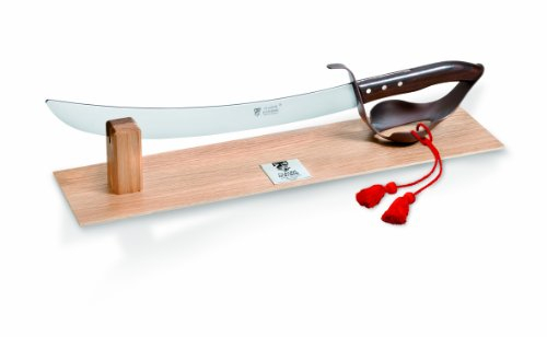 Laguiole Claude Dozorme 9.94.063.45 - Sable para descorchar champán (Mango de Madera de Roble, Bronce)