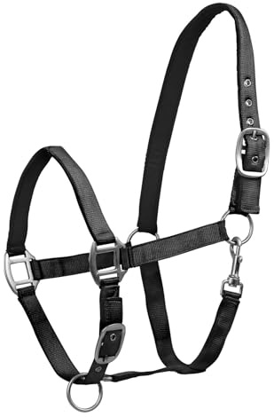 Waldhausen Perlonhalfter Satin, schwarz, Pony