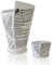 Maxwell & Williams White Basics Newsprint Chip Cup and Dipping Bowl in Gift Box, Porcelain, 16.5 cm