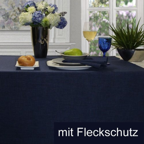 Sander 53603 LOFT Tischdecke/Mitteldecke 85x85 Dunkelblau (Fb. 04) mit Fleckschutzausruestung