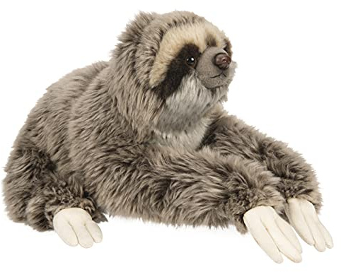 Uni-Toys - Faultier liegend, mit Klettverschluss - 35 cm (Länge) - Plüschtier, Kuscheltier