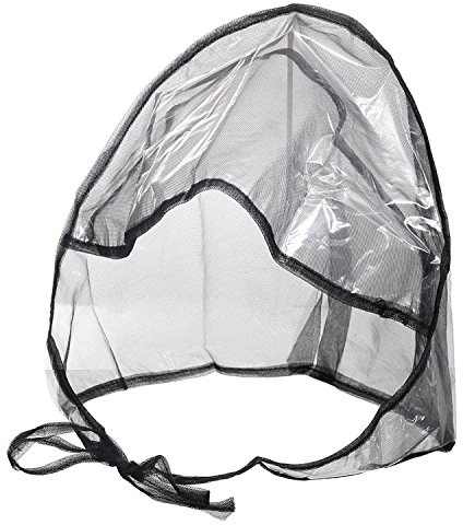 Wasserdichter Premium-Regenhut mit durchgehendem Visier und Netz, hält trocken, Regenschutz für Männer oder Frauen, Schwarz (Unisex)