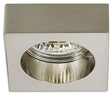Lampenlux LED-Einbaustrahler Spot Randu eckig Nickel sat 7.0x7.0 12V MR16 Alum. rostfreiEinbauleuchte Einbaulampe Einbauspot Spot Strahler Punktstrahler Aluminium Downlight Down