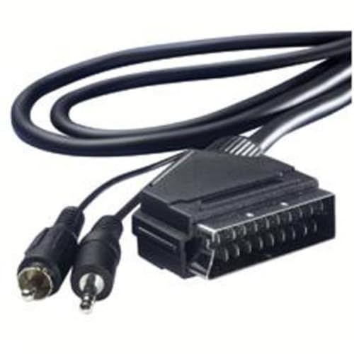 Vivanco 5 m Scart-Video-Cinch Kabel 3,5 Klinke und PC Laptop