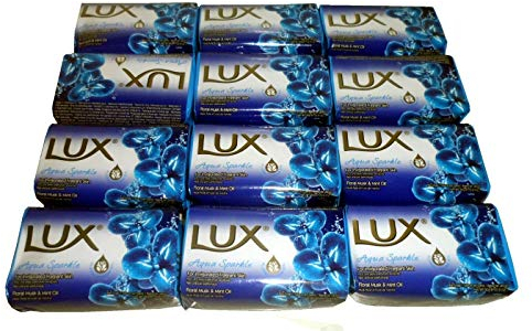 Lux Blue Aqua Sparkle Seifenstücke 80 g x 12