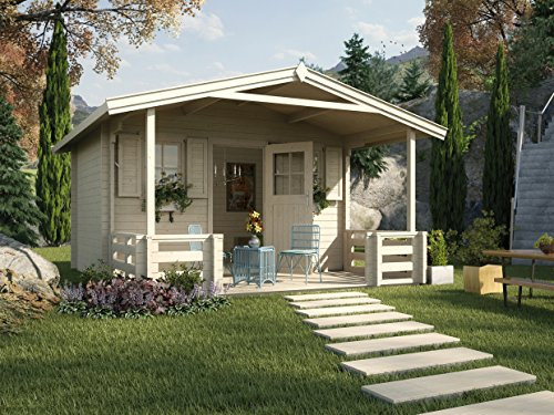 Weka Gartenhaus 138 Gr. 2 mit Vordach und Terrasse