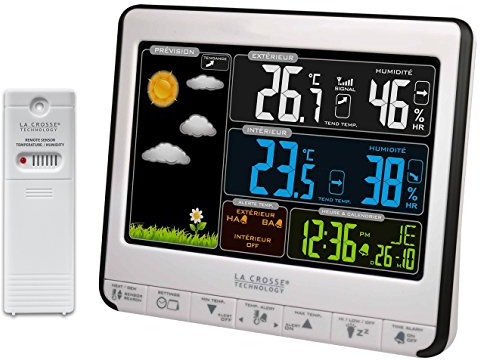 La Crosse Technology WS6826WHI-BLA Station météo colorée - Noir