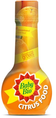 Baby Bio Citrus Food, 175ml - Citrus Plant Food for Healthy Growth and High Potassium for Better Fruit Yield - Year Round Care Concentrate Fertiliser - Fruit Tree Aid Spray