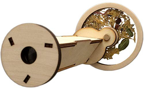 Caleidoscopio de madera lleno de flores, kit de montaje de bricolaje