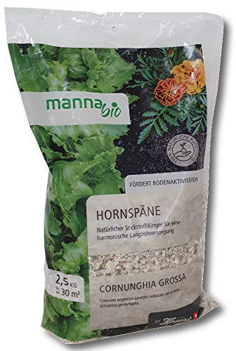 Manna Bio Hornspäne 2,5 kg Langzeit Universaldünger Gemüsedünger Blumendünger